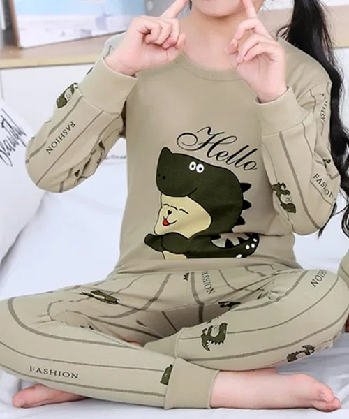 Детский комплект пижамы с длинным рукавомDAY CLOSET, Beige