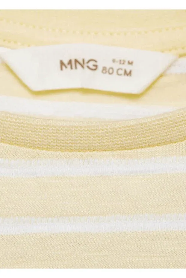 Детская футболка с принтом Mango Baby, Yellow — фото 4