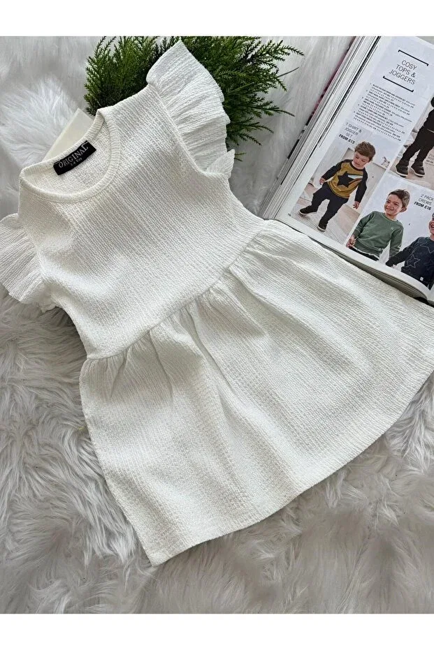 Детское платье для девочек пляжное Yarenkids, White