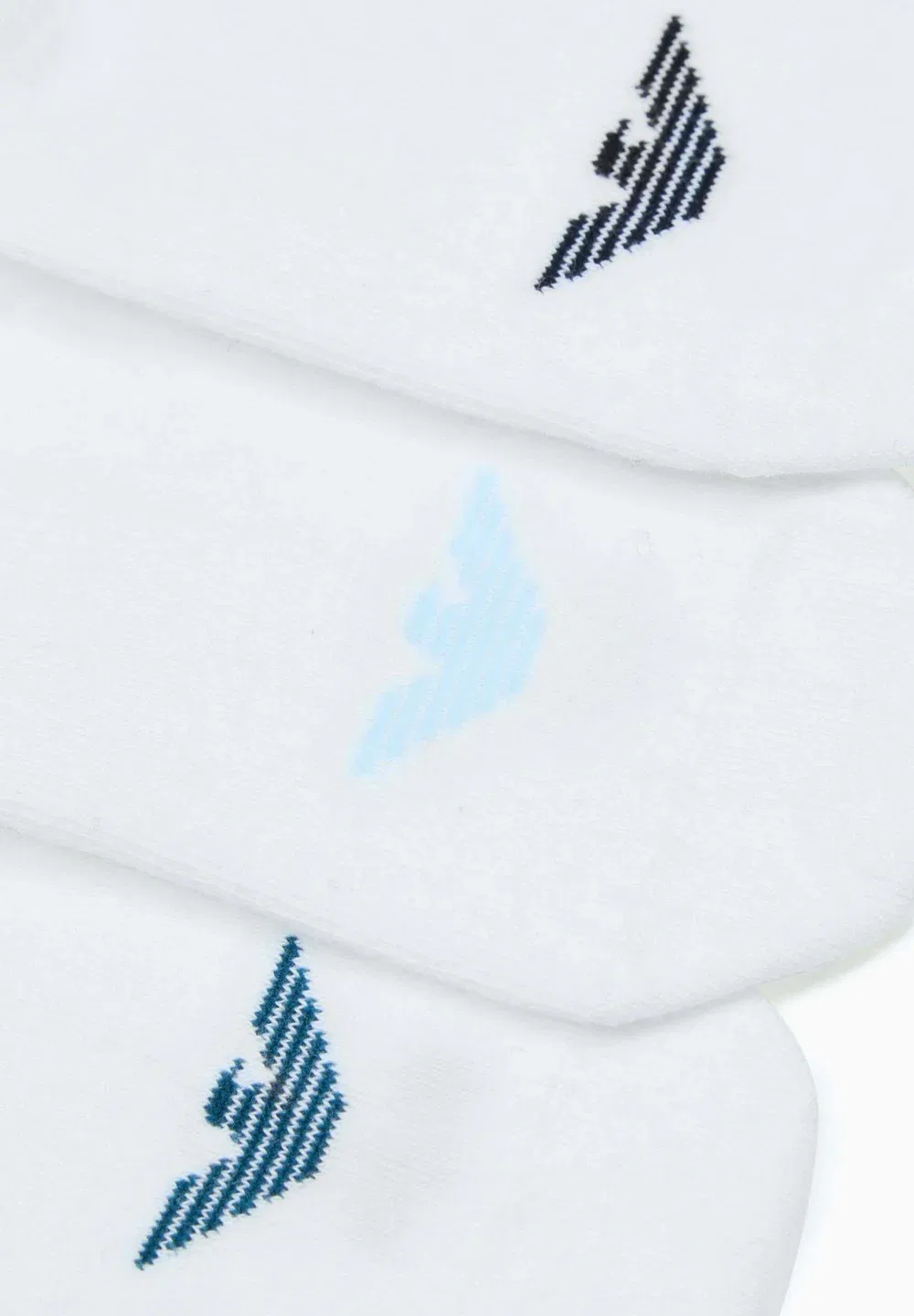 Мужские носки Calze 3 pack - невидимые носки Emporio Armani, Bianco — фото 3