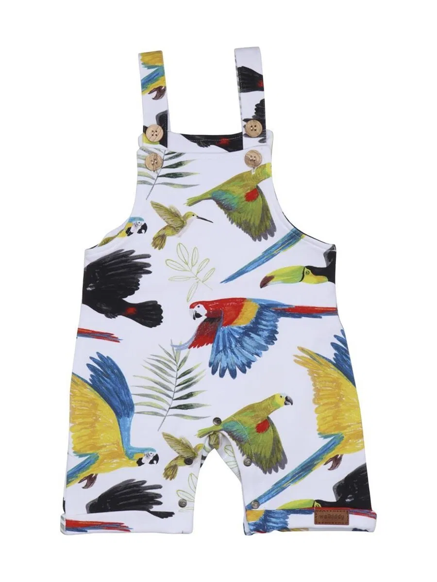 Комбинезон Walkiddy Regular Overalls 'Walkiddy - The Birds of Rainforest' белого цвета
