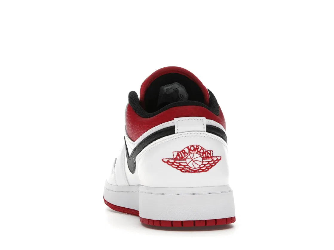 Детские кроссовки Lifestyle с кроссовками Jordan 1 Low Jordan, White Gym Red Black — фото 4