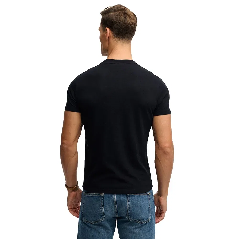 Футболка с контрастной вышивкой Superdry Essential Contrast Embroidered, черный — фото 2