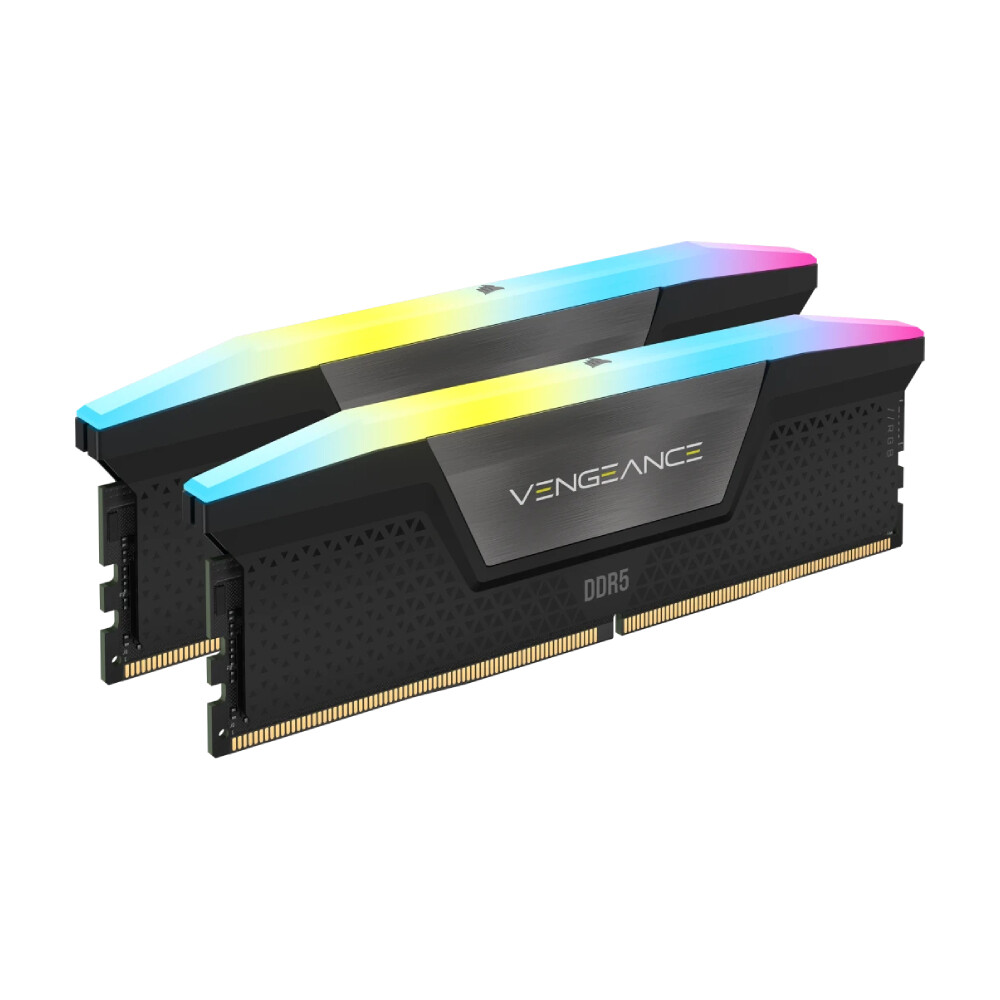 

Оперативная память CORSAIR Vengeance RGB, 96 Гб DDR5 (2x48 Гб), 6600 МГц, CL32, CMH96GX5M2B6600C32, черный