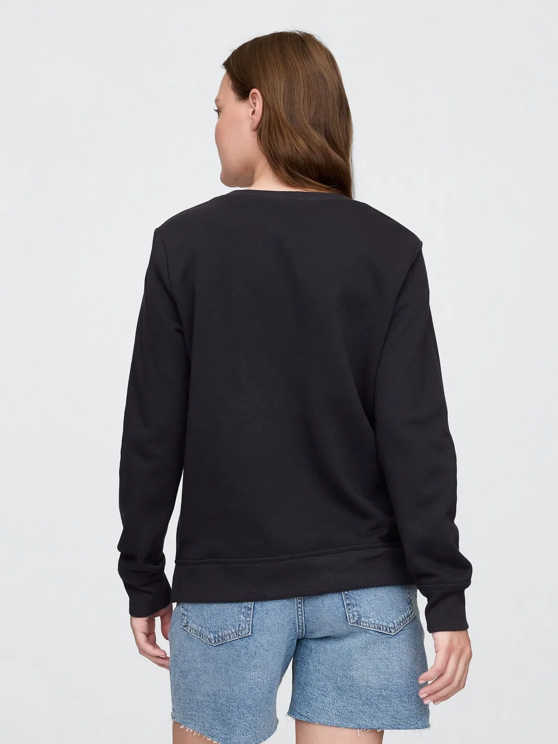 Свитшот Relaxed Logo Gap, черный — фото 2