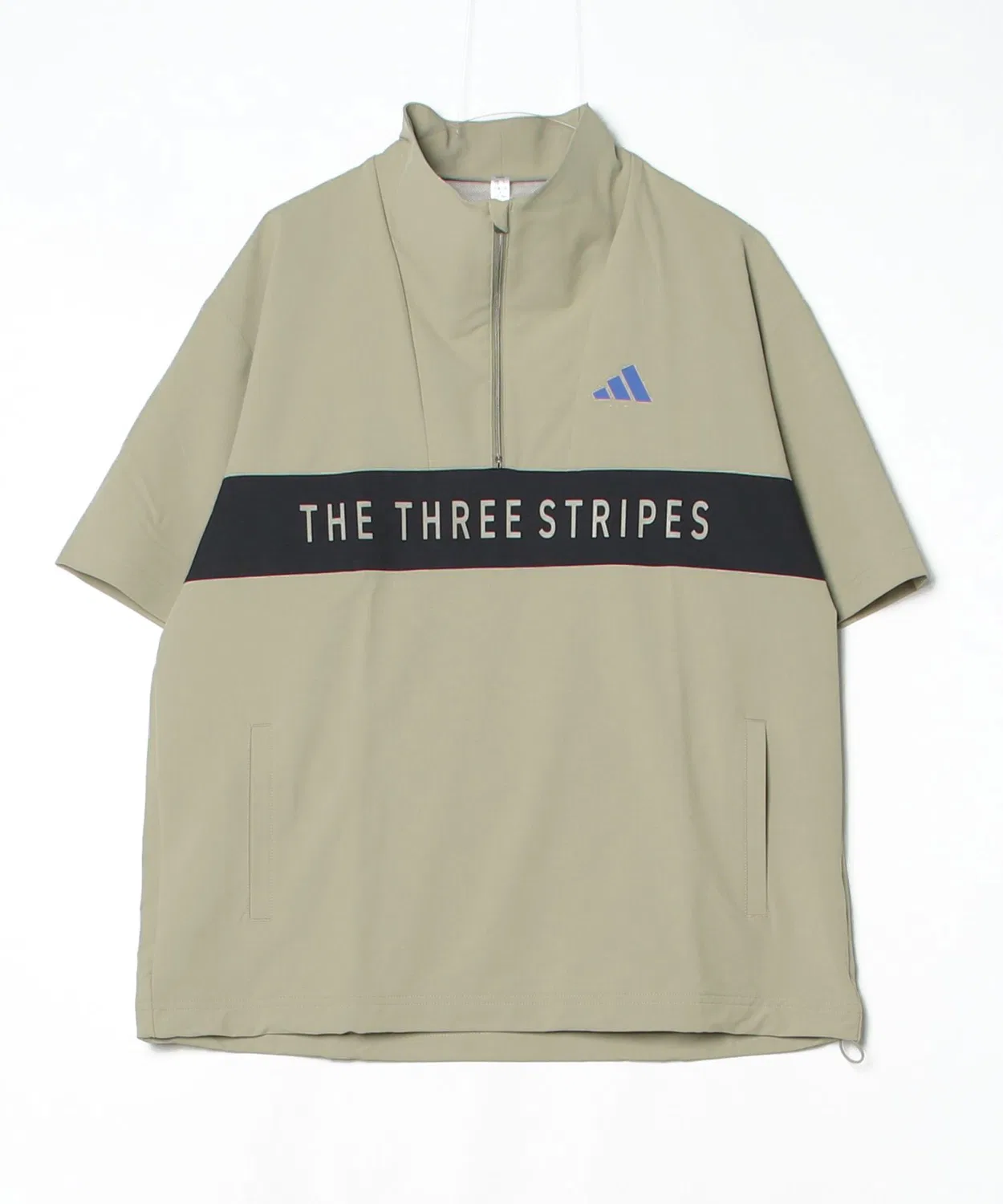 Мужская ветровка с принтом Color Block Half Zip Adidas, Бежевый