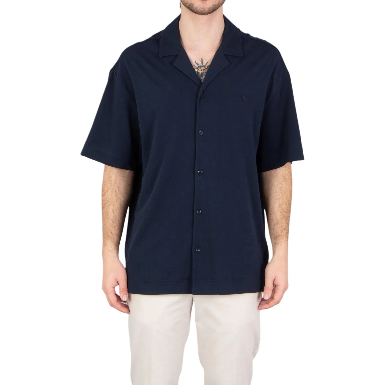 Мужская рубашка с длинным рукавом EMPORIO ARMANI, Marine Blue