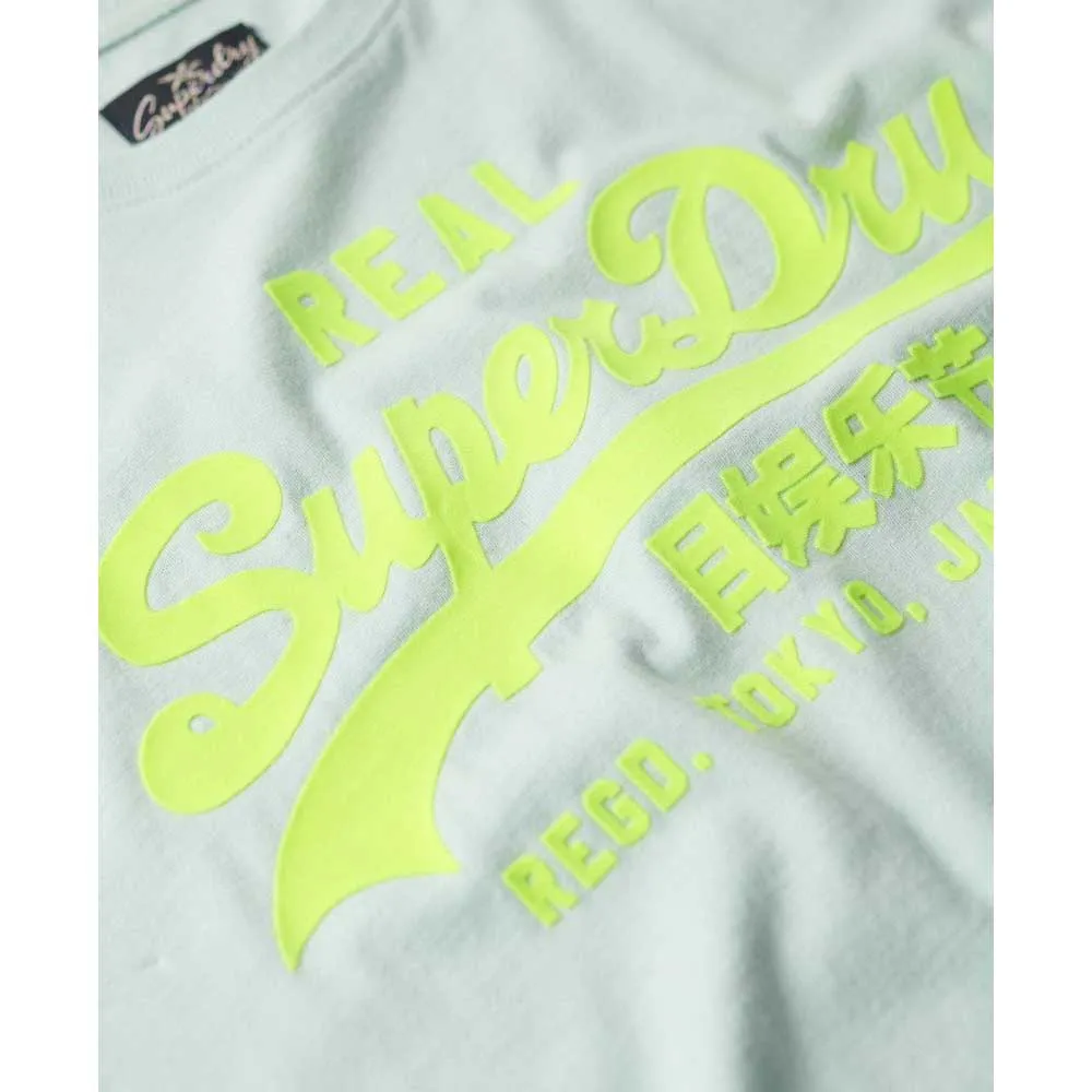 Футболка с коротким рукавом Superdry Vl Neon Slim, серый — фото 2