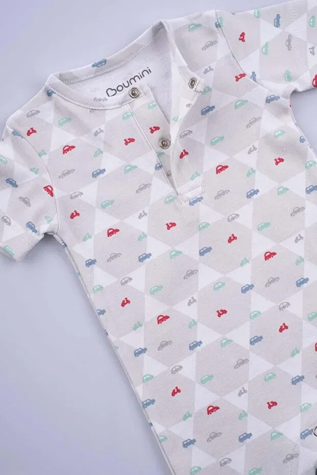 Детское боди-комбинезон для мальчиков с принтом Cotton short sleeve shorts baby rompers cars colorful Boumini, Colored