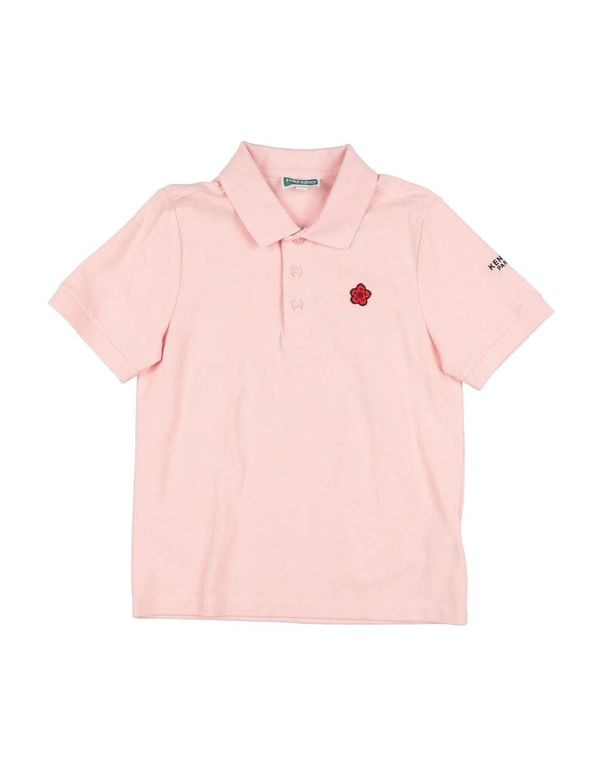 Детское поло для девочек с хлопковым пике Kenzo Kids, Light Pink
