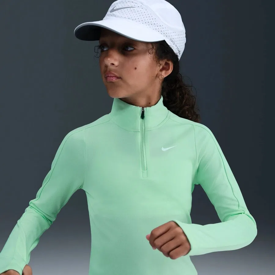 Детский свитшот с четверть-молнией Dri-FIT Nike, Синий — фото 2
