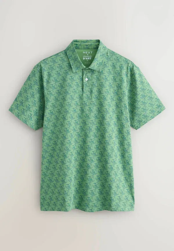 Комплект из 3 поло, хлопок, Polos three pack, Next, White, Green Hokusai, белый/синий/зеленый — фото 2