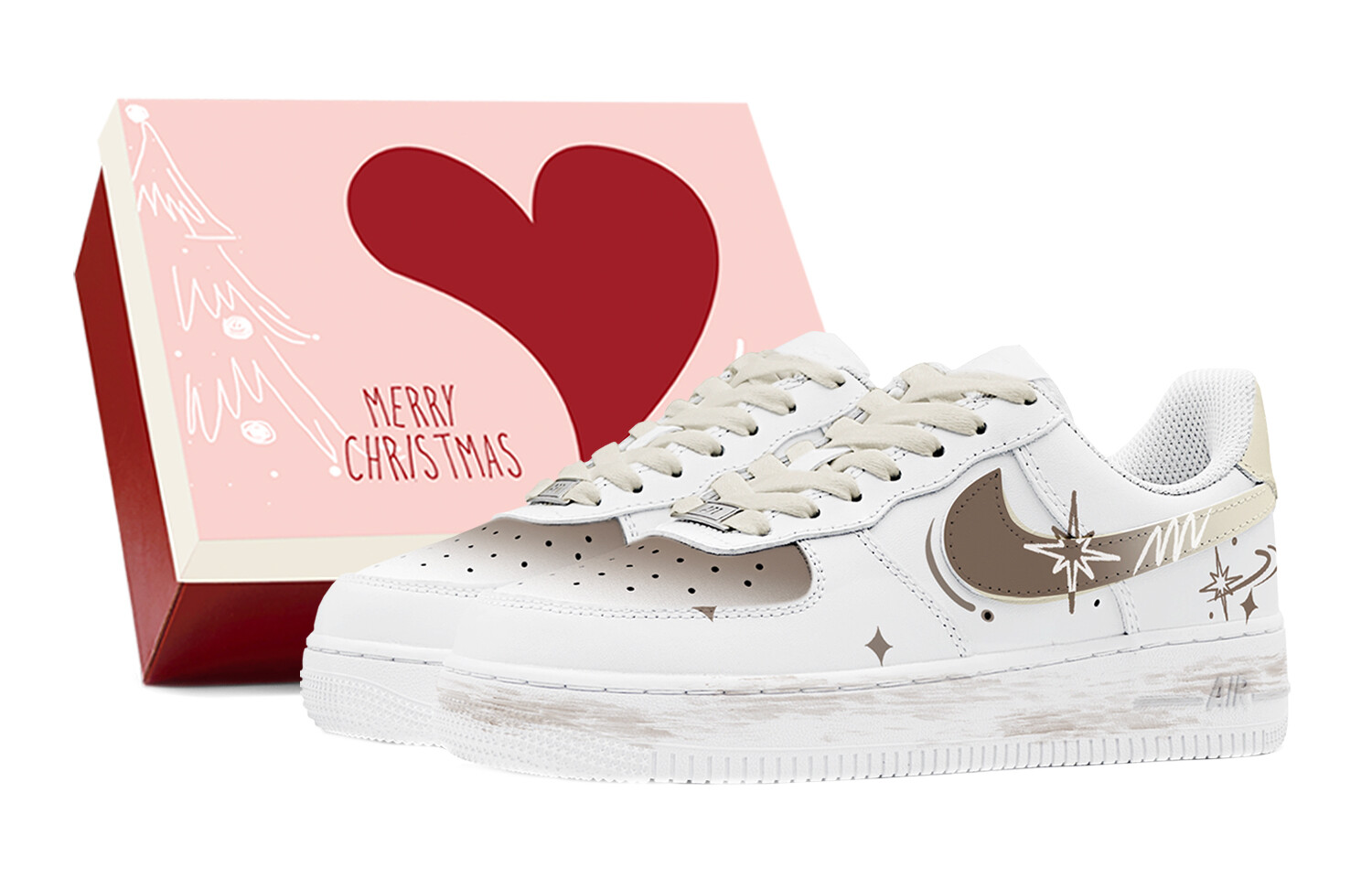 

Air Force 1 Скейтборд Кроссовки Мужские Низкие Коричневый Nike