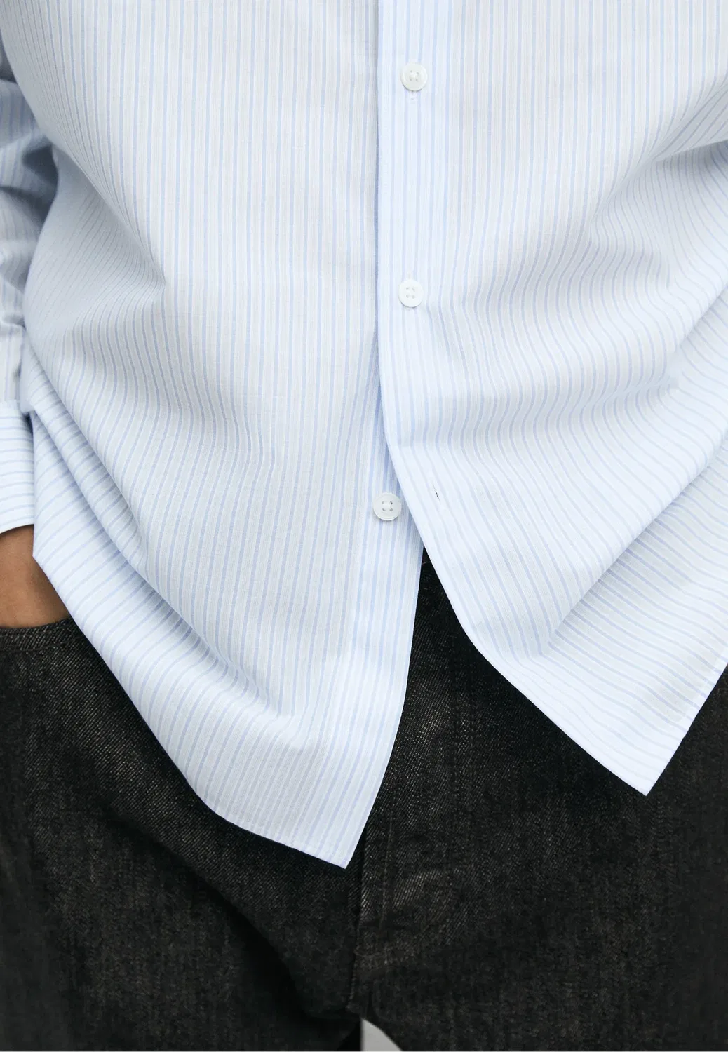 Рубашка Massimo Dutti, Light Blue — фото 4