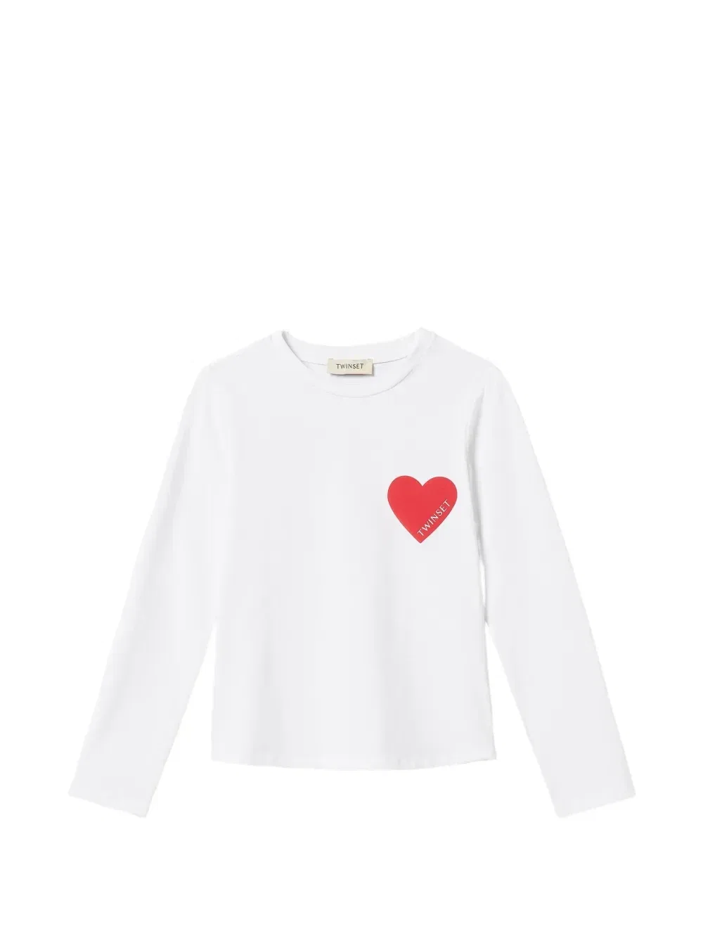 Обычная футболка с сердцем Twinset Kids, белый