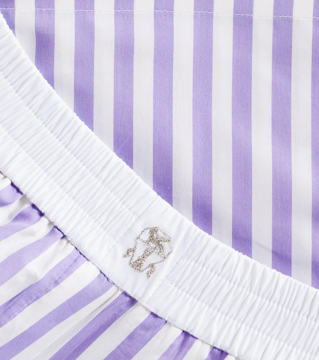 Шорты-бермуды хлопковые с полосками Brunello Cucinelli Kids, фиолетовый — фото 2