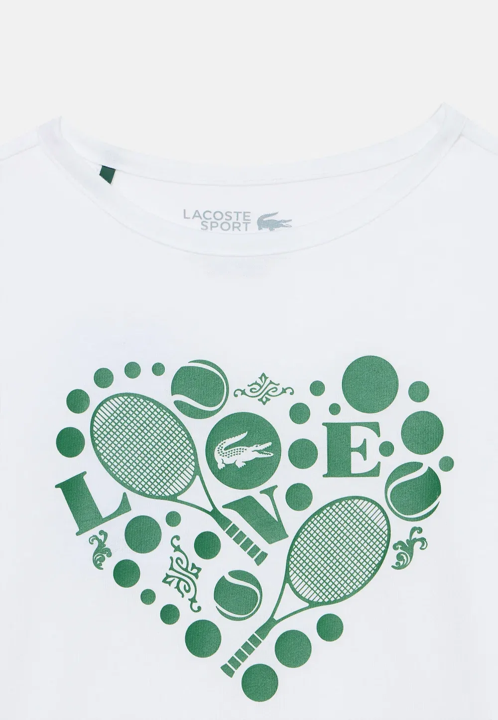 Спортивная футболка - футболка с принтом Lacoste, Blanc — фото 4