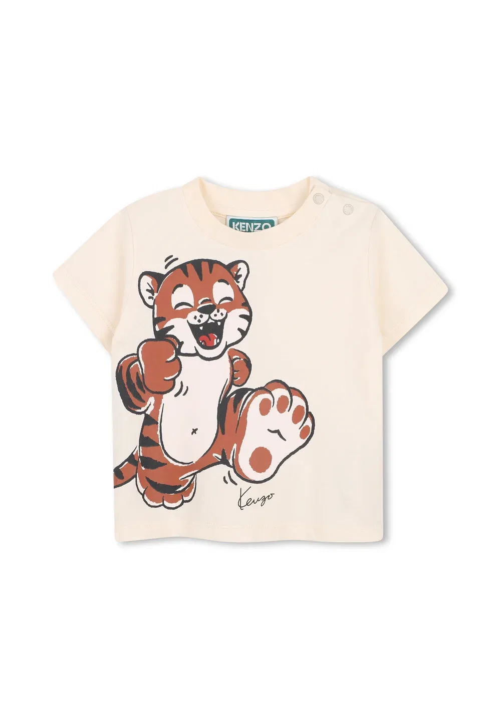 Футболка с принтом "manches courtes" - футболка с принтом Kenzo Kids, Pale Trench