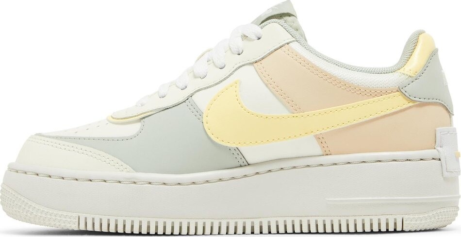 Кроссовки Nike Wmns Air Force 1 Shadow 'Pearl White Citron Tint', кремовый (Размер 37.5 RU) — фото 2