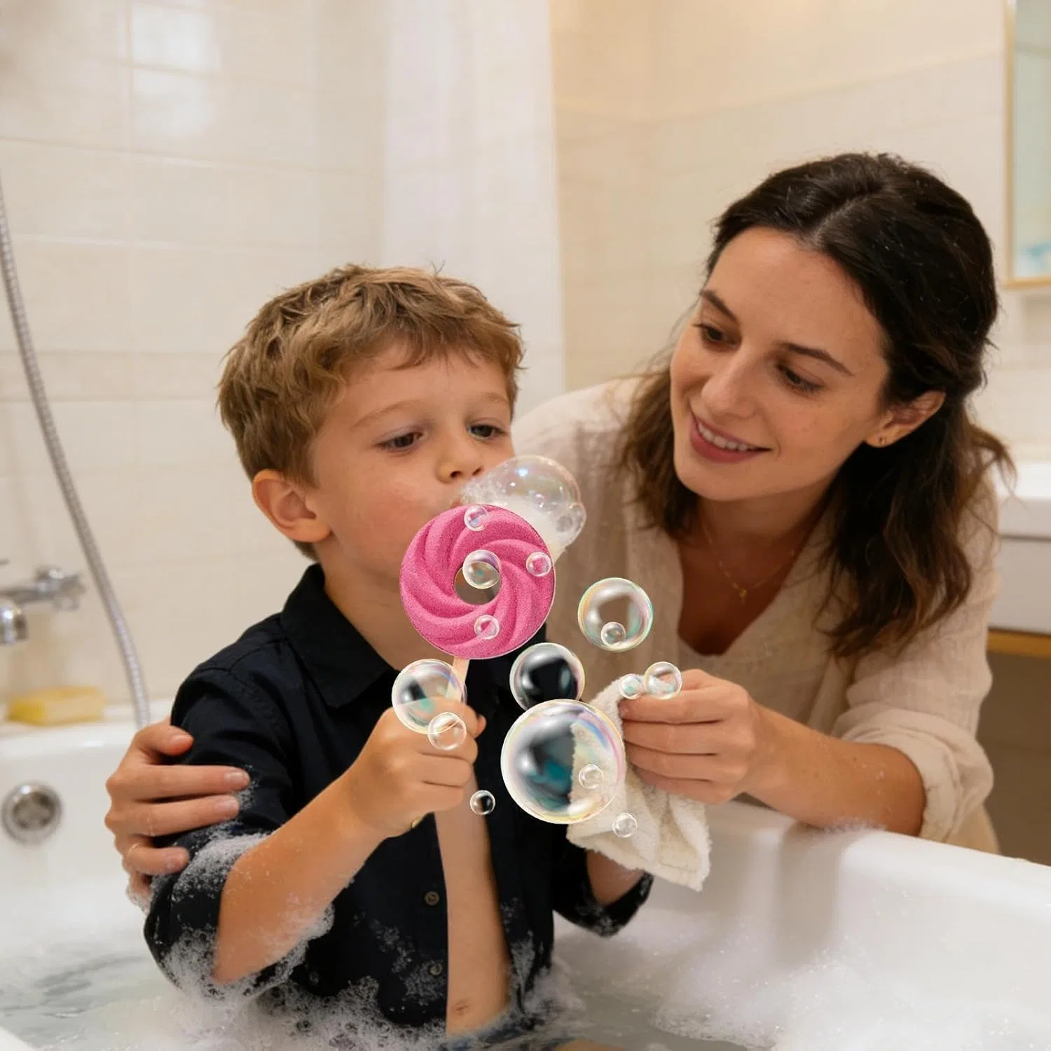 Бомбочки для ванны Bath Bombs, DAWCBVJQ, 6 шт, 120 г, Fruchtiger Duft — фото 2