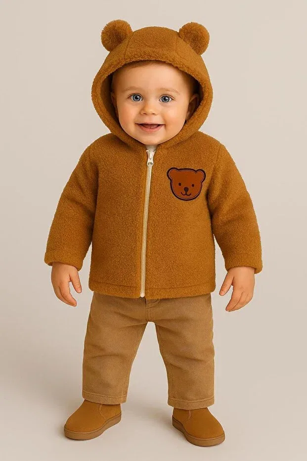 Детская куртка для девочек с вышивкой Basics Nevrankids, Brown