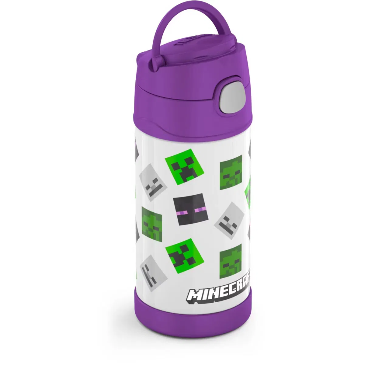 Детская бутылка для воды 350 мл с трубочкой и ручкой Minecraft Girl Thermos, Minecraft Girl — фото 4