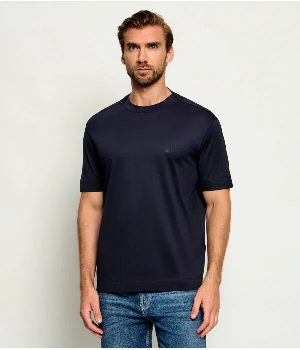 Мужская футболка с круглым вырезом Regular Fit Emporio Armani, Blu Marino