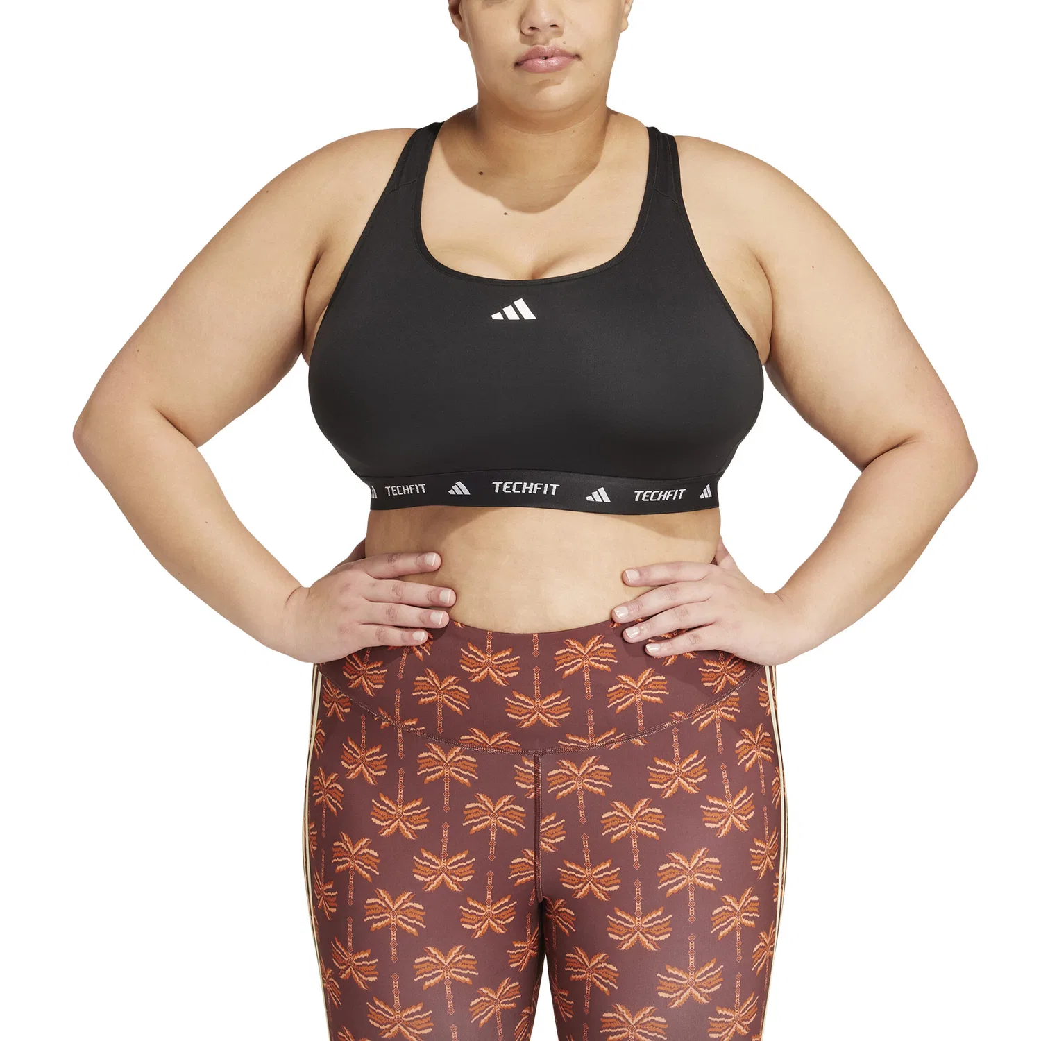 Женский спортивный бюстгальтер TECHFIT Adidas, Schwarz — фото 4