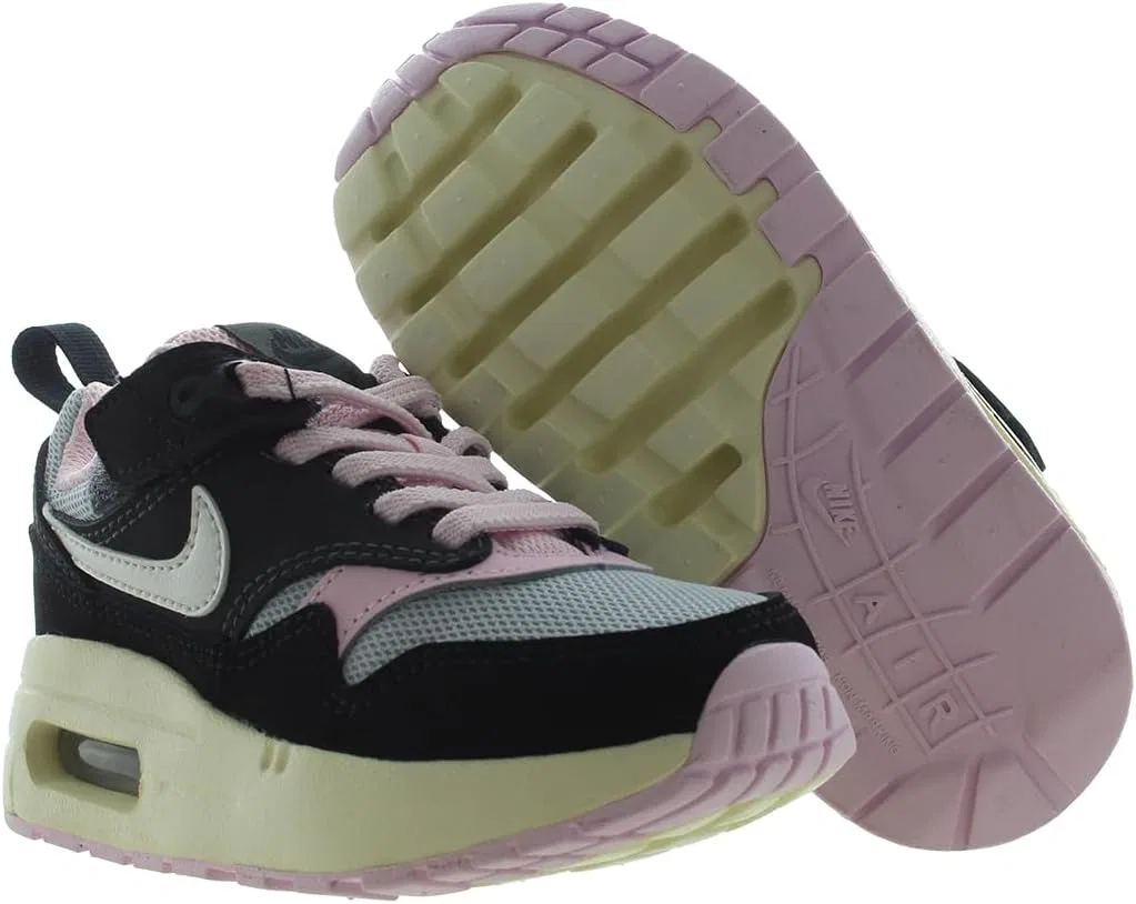 Детские кроссовки для девочек с системой EasyOn Nike Air Max 1, Black/Summit White/Anthracite-Black — фото 4
