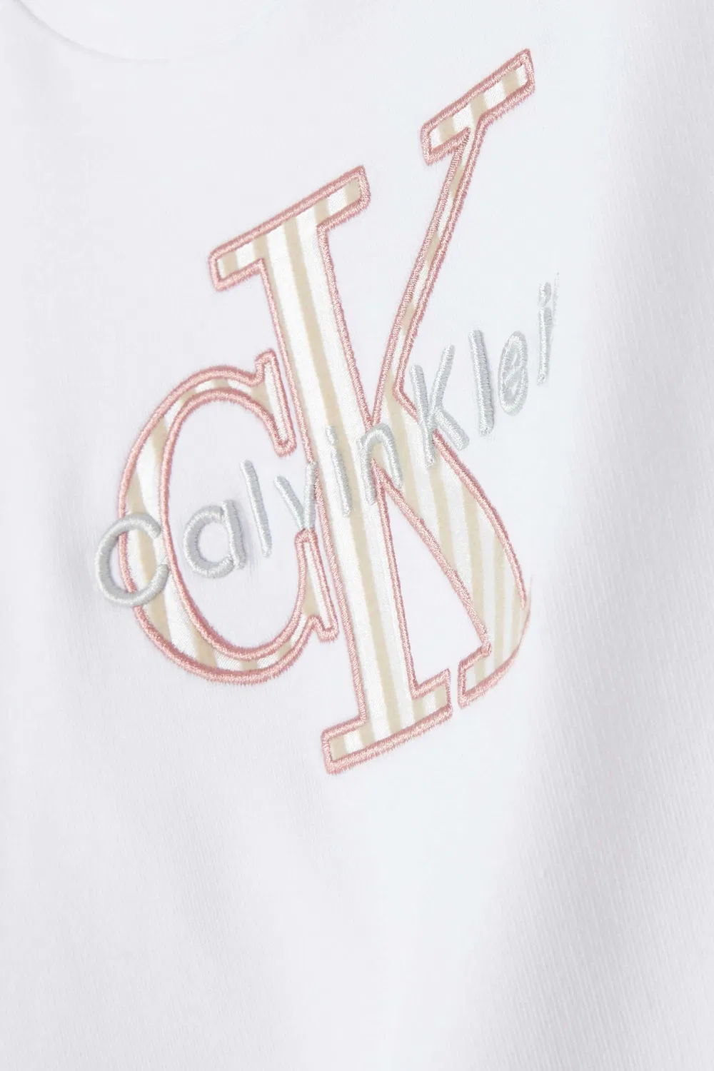 Свитшот хлопковый Monologo Calvin Klein, белый — фото 3