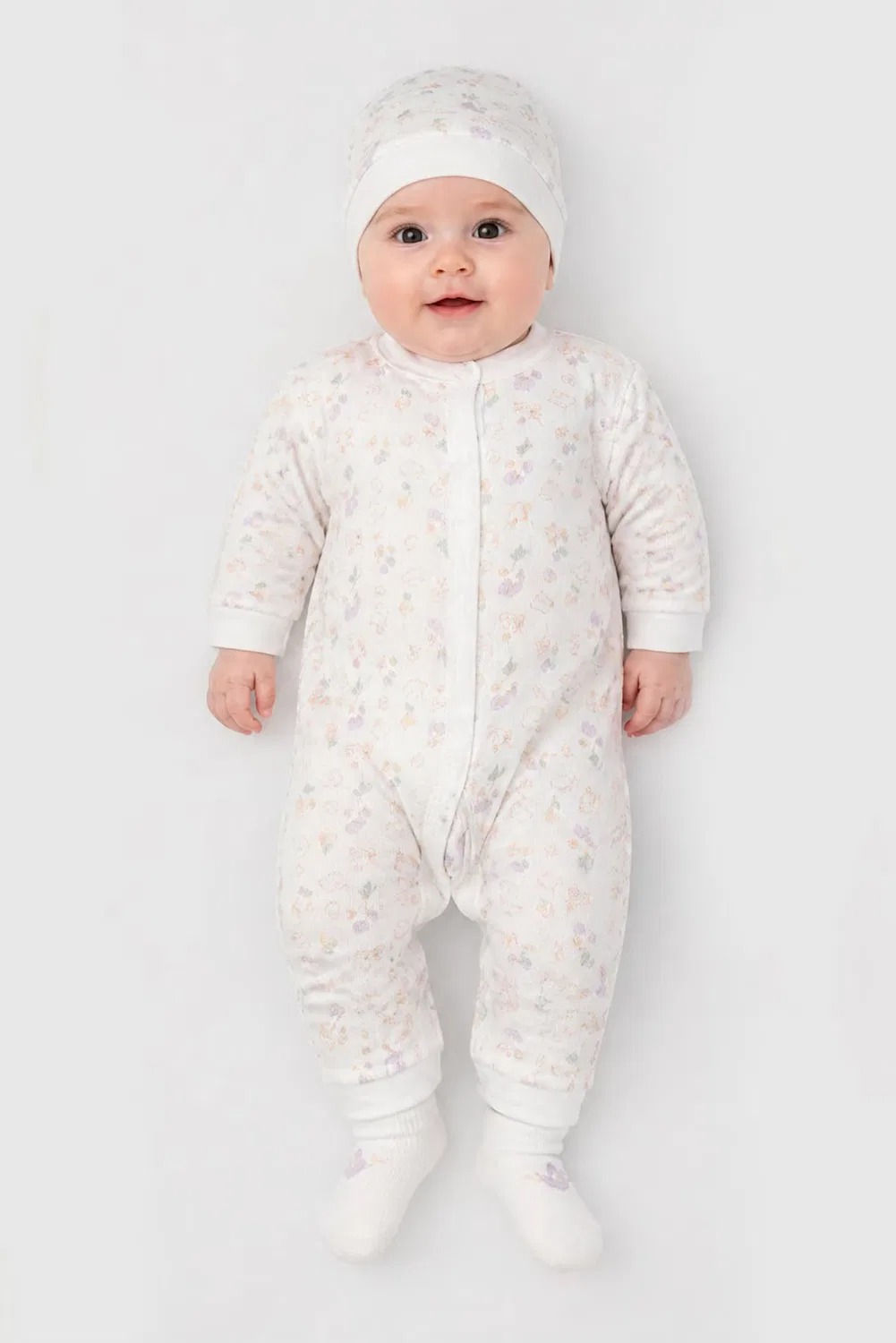 Комплект боди с принтом и слюнявчиков, 5 предметов, Rock-A-Bye Baby Boutique, разноцветный