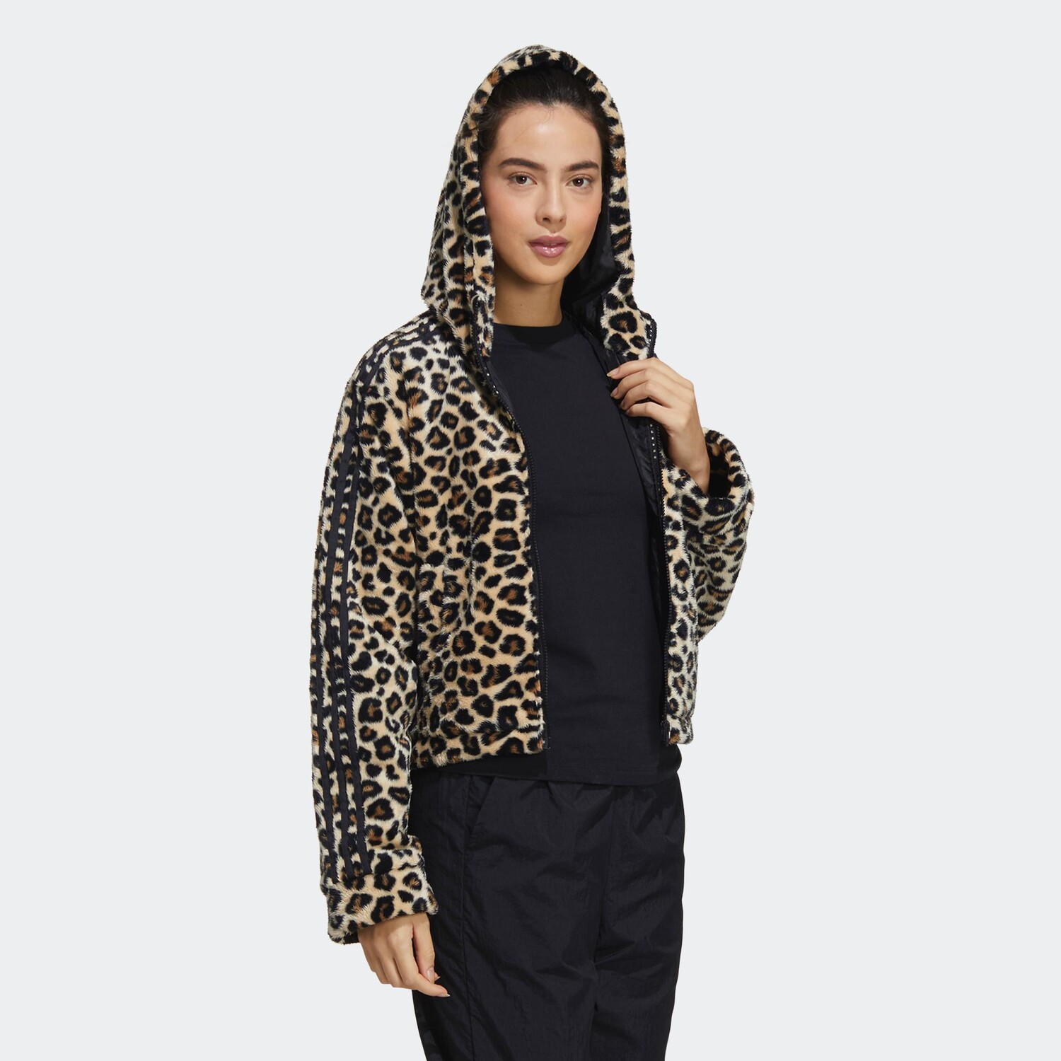 Куртка женская леопардовая Adidas x Atmos, коричневый — фото 4
