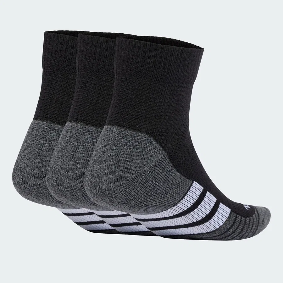 Спортивные носки ADIDAS PERFORMANCE 'Performance CLIMACOOL Cushioned Quarter 3-Pack' черного цвета — фото 2