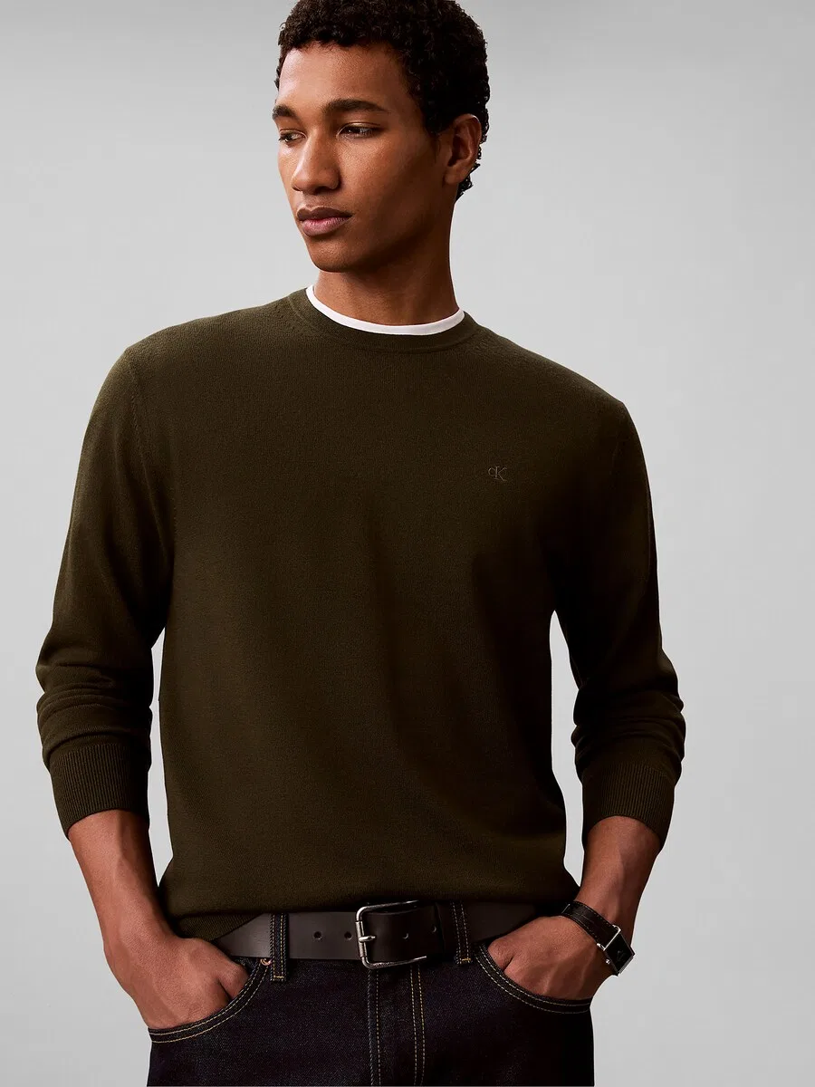 Свитер Calvin Klein Regular, коричневый — фото 2