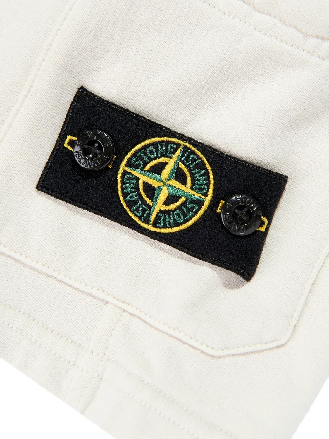 Шорты с логотипом Stone Island, нейтральный — фото 2