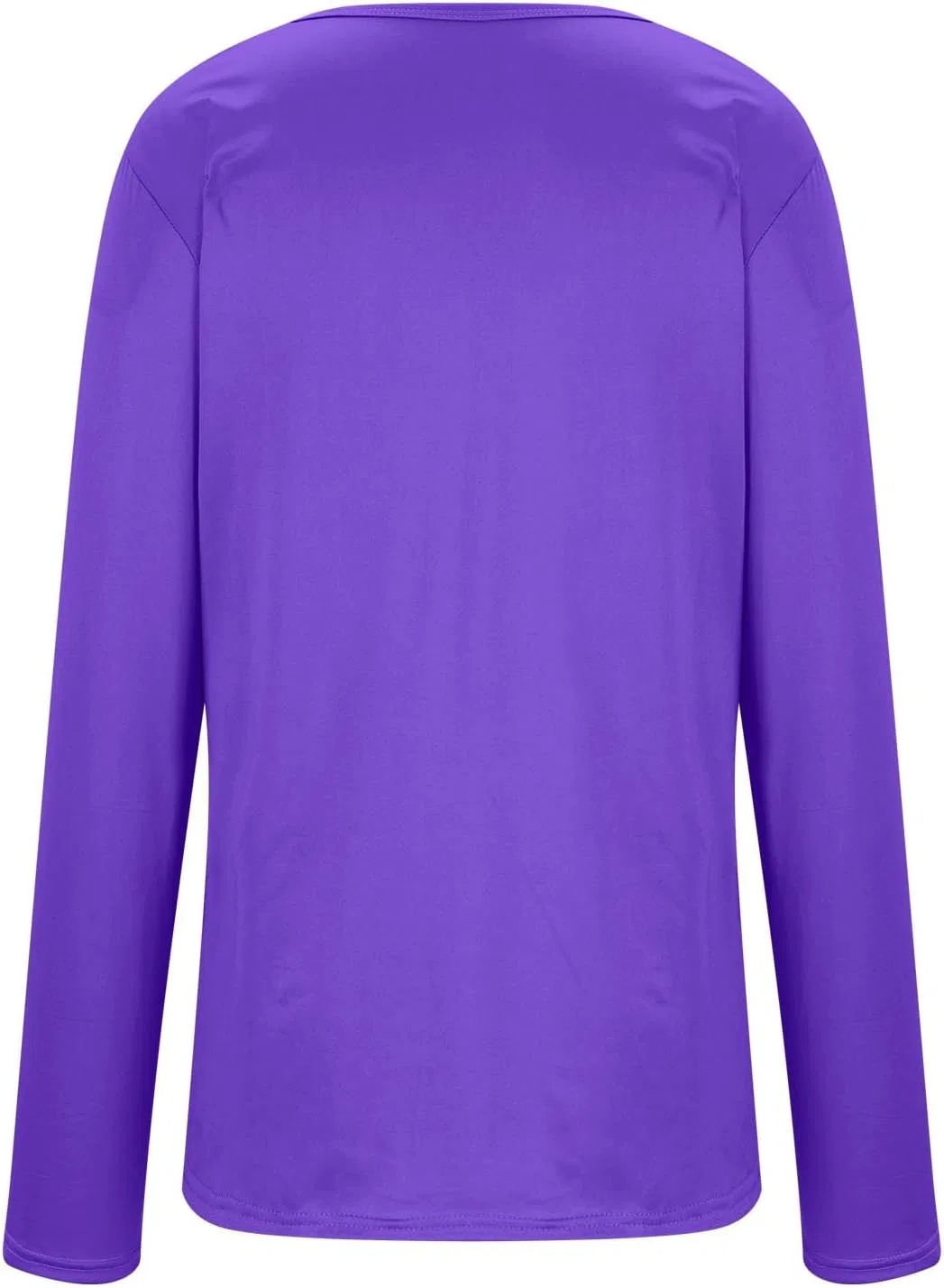 Женская туника с длинным рукавом, модель Solid Color, фиолетовый — фото 4