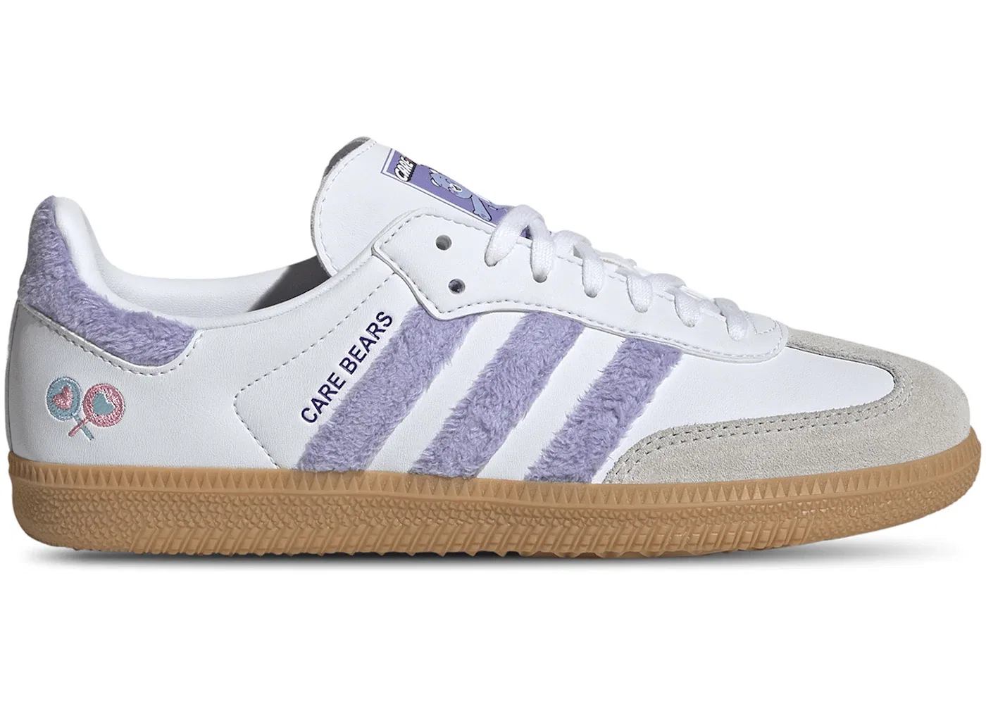 Детские кроссовки Lifestyle с принтом Adidas Samba OG, Light Purple/Cloud White/Blue Dawn