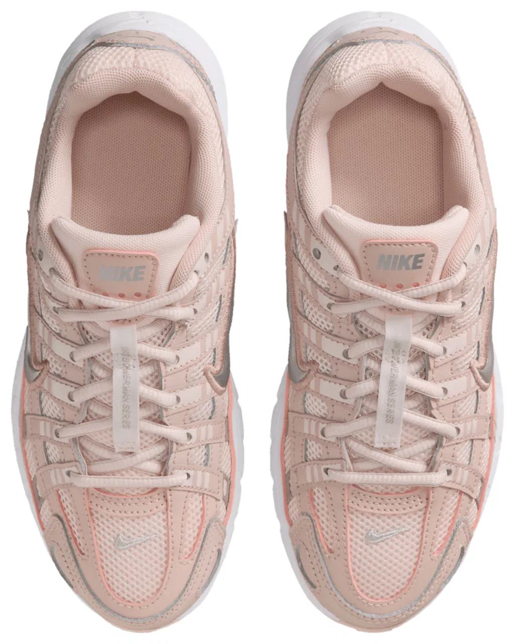 Кроссовки для мальчиков P-6000 Nike, цвет Silt Red/Metallic Silver/Light Soft Pink — фото 4