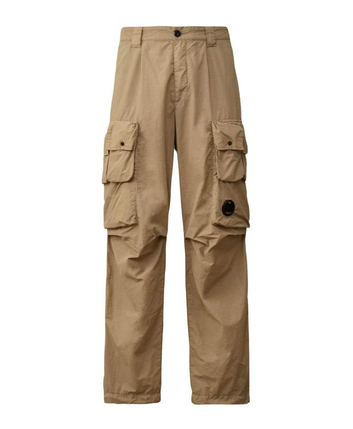 

Бежевые нейлоновые брюки-карго свободного кроя C.P. Company, зеленый