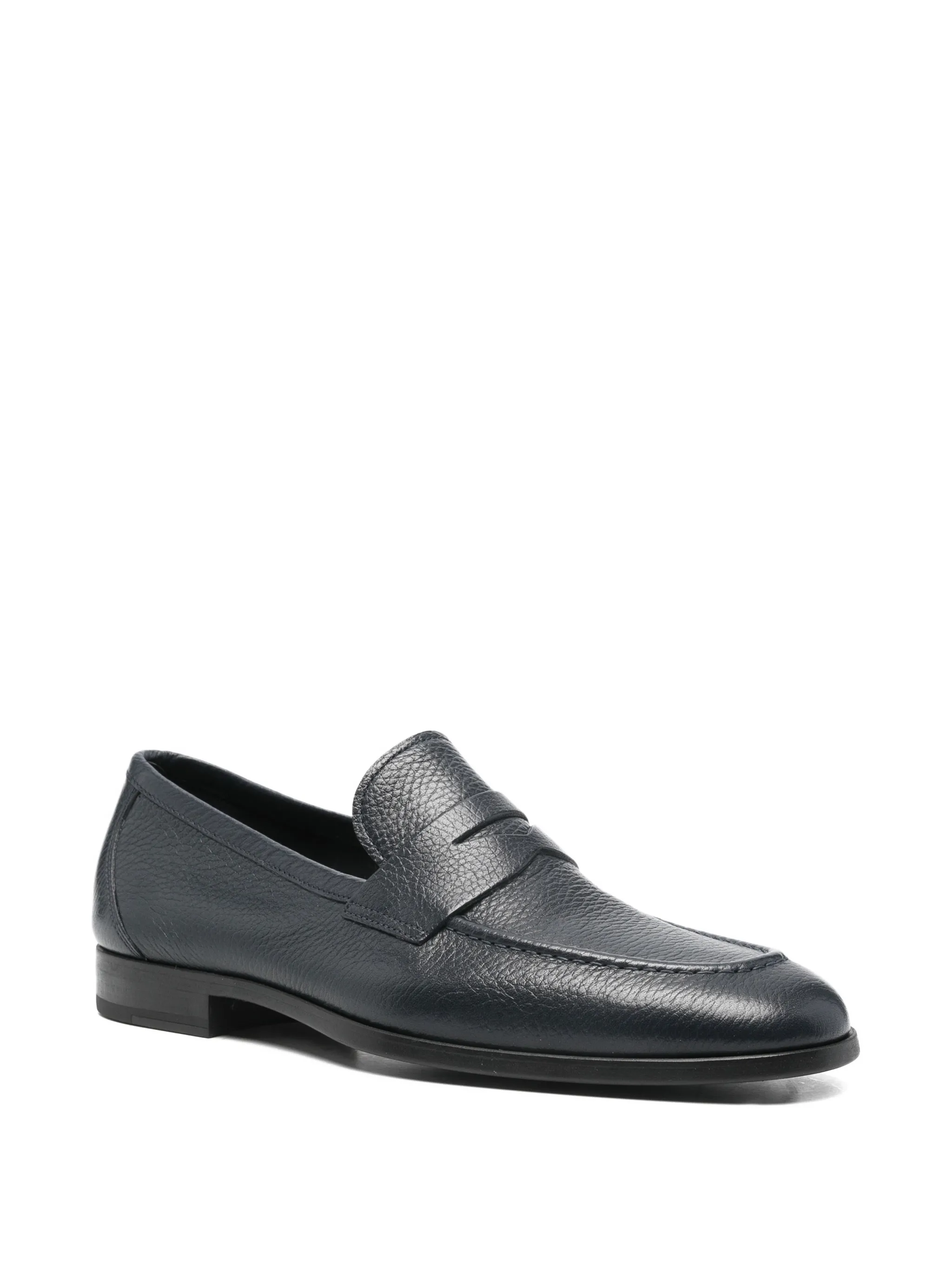 Кожаные мокасины с миндалевидным носком Magnanni, синий — фото 2