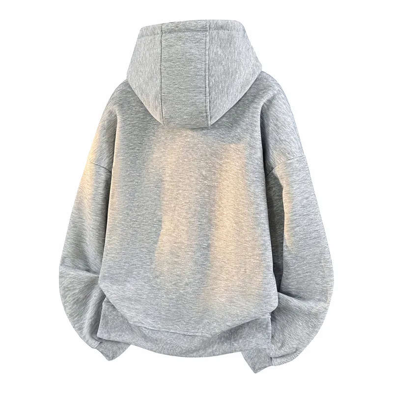 Детский худи унисекс на молнии с капюшоном BALENO, White Heather Gray — фото 4