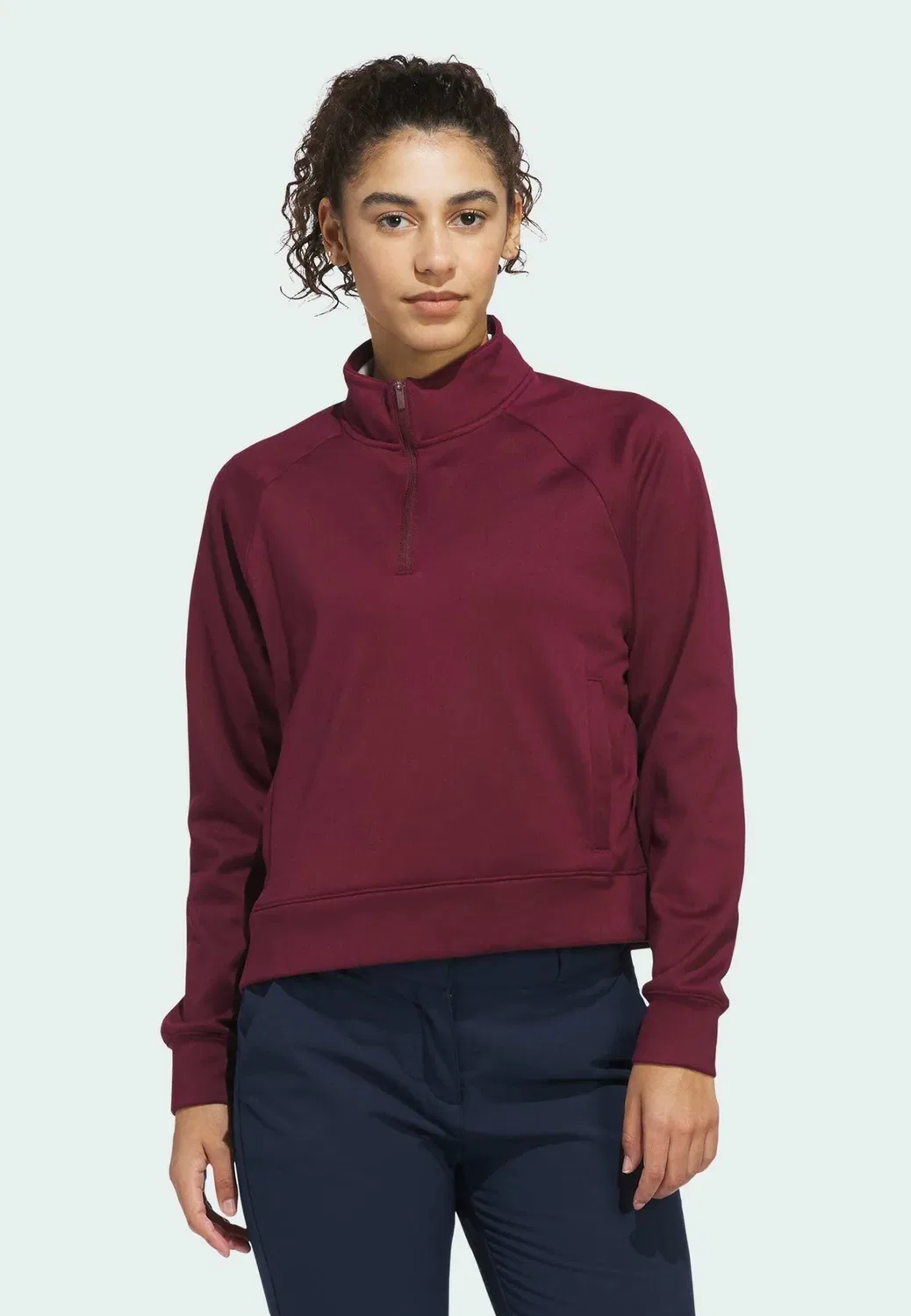 Толстовка Ultimate365+ climawarm свободного кроя на молнии до середины груди Adidas Performance, Maroon