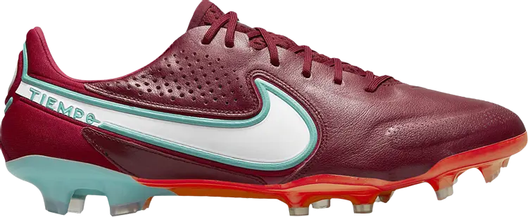 Бутсы Nike Tiempo Legend 9 Elite FG Team Red Mystic Hibiscus, красный — фото 2