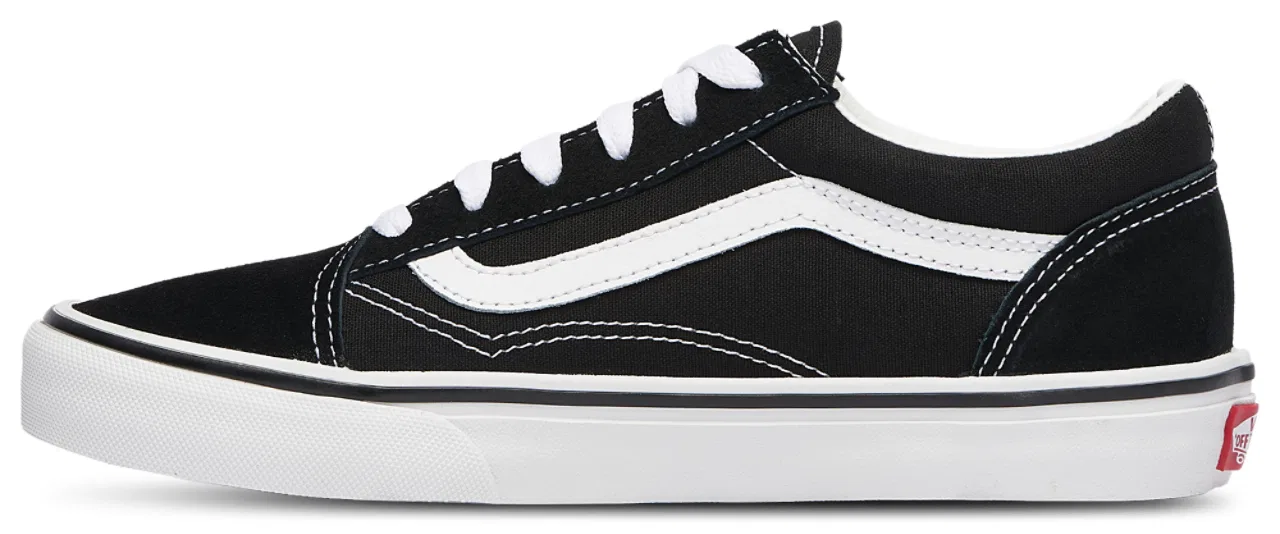 Кроссовки для мальчиков Old Skool Vans, белый/черный — фото 2