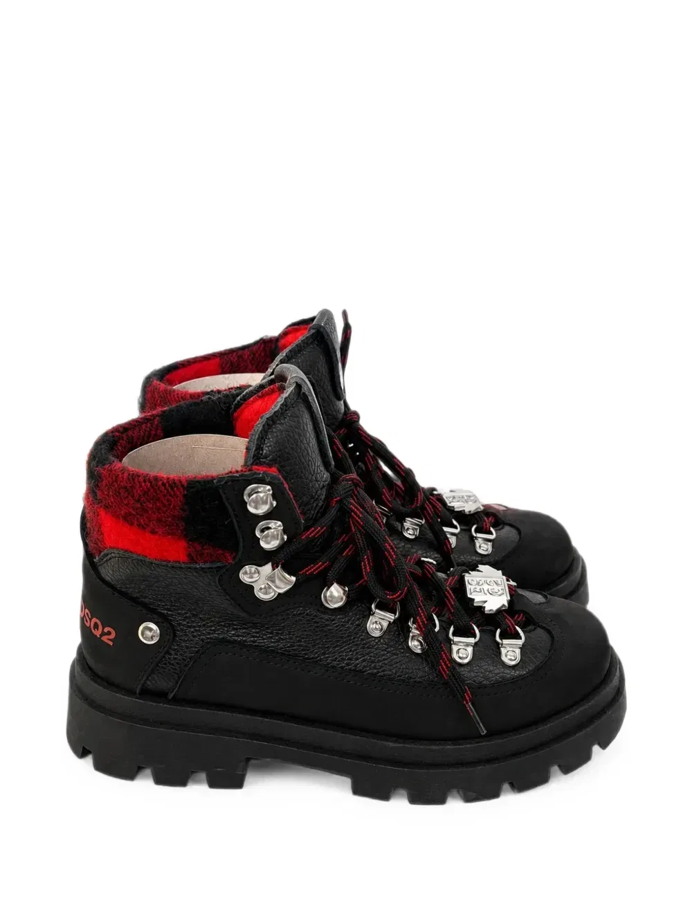 Ботинки со вставками и логотипом DSQUARED2 KIDS, черный