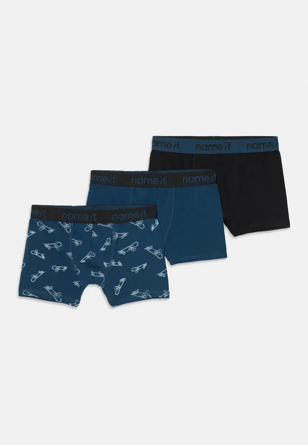 Комплект из 3 боксеров-трусов с принтом Boxer 3 pack Name It titan, черный