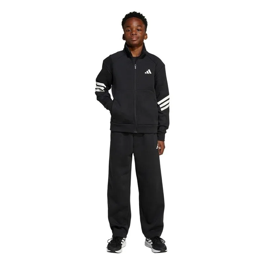Спортивный комплект с длинным рукавом adidas J FI 3S TS JM1267, Черный — фото 2