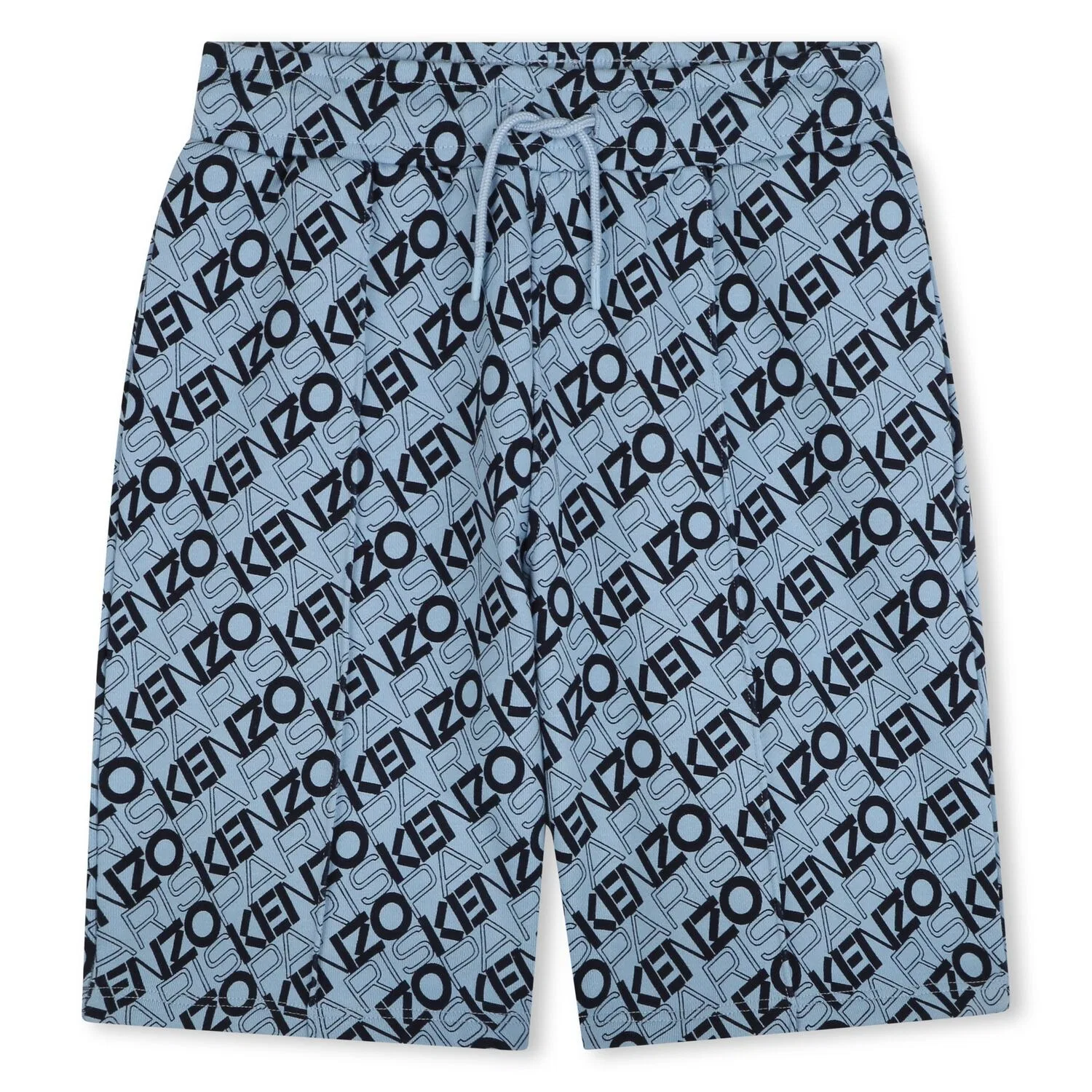 Шорты с принтом All-Over Logo Print Cotton Kenzo, Pale Blue