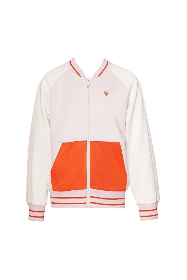 Детские свитшот на молнии для девочек с капюшоном Hummel, Pink — фото 2