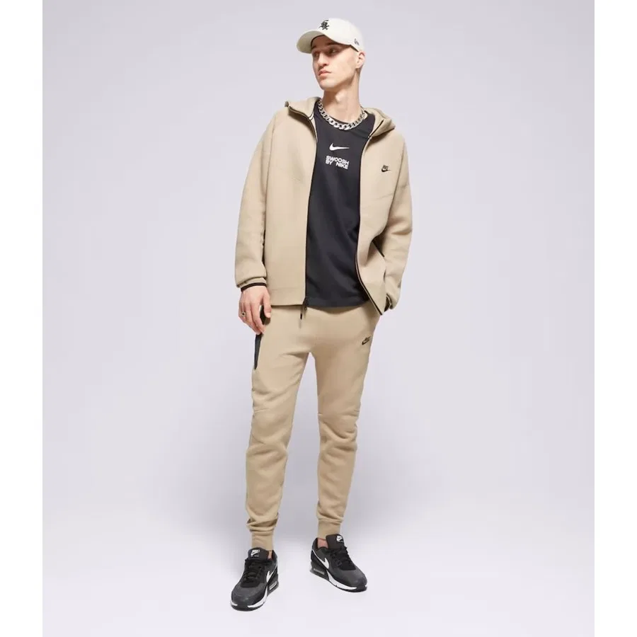 Свитшот с капюшоном Tech Fleece Full-Zip Hoodie Nike, Кремовый — фото 3